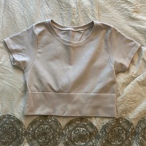 Offline Aerie Stretchy White Crop Top